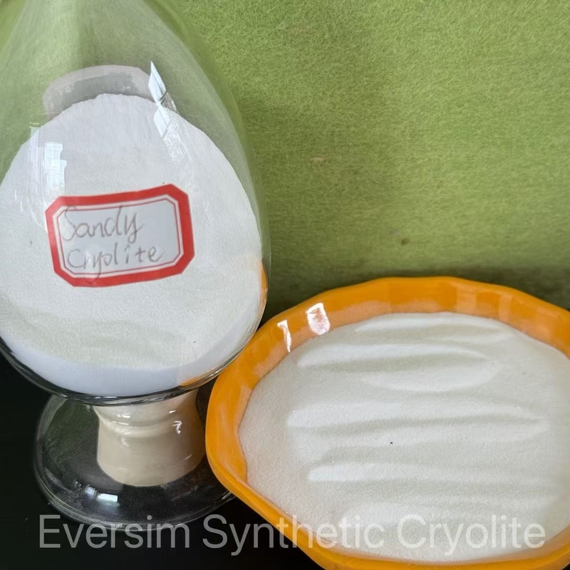 Χημικό προϊόν CAS15096-52-3 Λευκή αμμουδιά Na3AlF6 Συνθετικός κρυολίτης για τη κεραμική βιομηχανία
